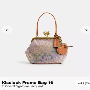 Coach Kisslock Frame Bag 16
In Crystal Signature Jacquard